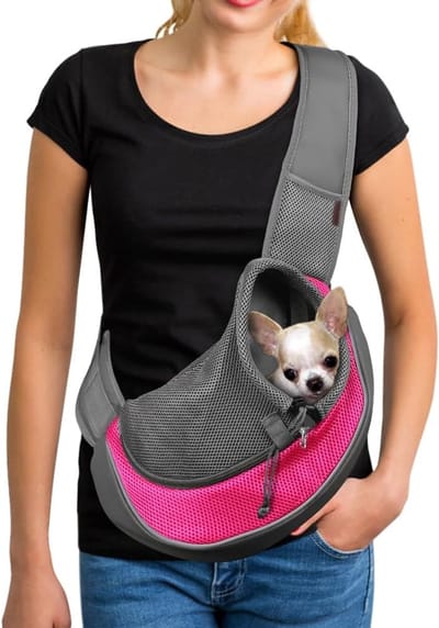 Honden Draagtas - Reismand Kat - Veilig Vervoer - Ademend Mesh - Tot 7 kg - Roze