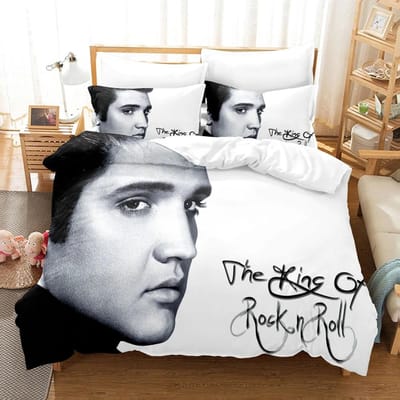 3D Elvis Presley Beddengoedsets Dekbedovertrekset Met Kussensloop Twin Full Queen King Beddengoed Dekbedovertrek 70x133cm 2pcs