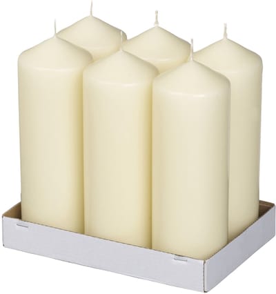 Bolsius Neutrale Stompkaars 198/68 Ivoor (6 stuks)