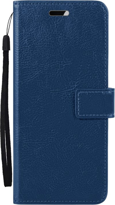 Hoes - Met Pasjeshouder - Geschikt voor Samsung Galaxy A14 - Luxe Bookcase Portemonee - Flip Case - Kunstleer Book Case - Flipcase - Book Cover - Walletcase - PortemonneeHoes - Donkerblauw