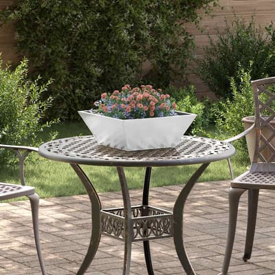 vidaXL - Plantenbak - zilver - 40 - x - 40 - x - 15 - cm - Gegalvaniseerd - staal