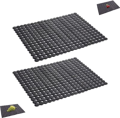 2 stuks - keukenafwasmat - Multifunctionele afwasmat - Gemakkelijk schoon te maken afwasmat - Verstelbare afdruipmat - 30*40 cm antislip afwasmat - Geschikt voor roestvrijstalen en keramische afwasbakken en het afdruipen van vaat