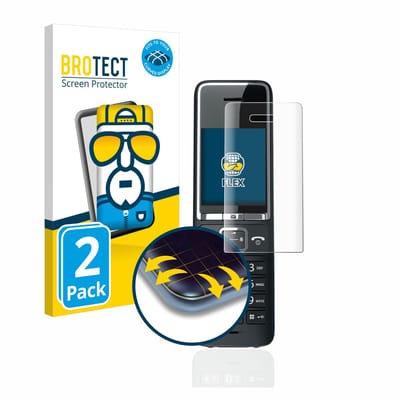 BROTECT - Screenprotector voor Gigaset COMFORT 550HX - Folie Beschermfolie transparant volledig dekking - 2 Stuks