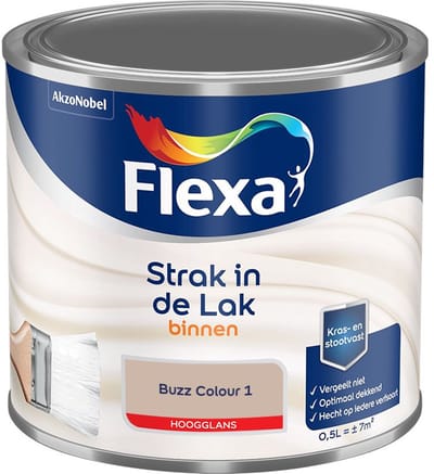 Flexa - Strak In De Lak Binnenlak Hoogglans - Buzz Colour 1 - Mengverf - 500 Ml