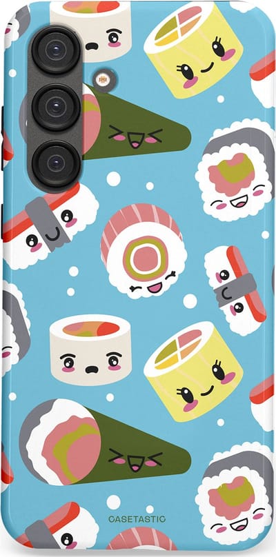 Casetastic Hoesje Geschikt voor Samsung S25 Plus - Stijlvolle Beschermende Duo-layer Case - Sushi mania