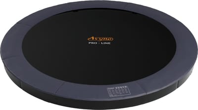 FlatLevel Trampoline Avyna Ø365 cm – Grijs – Rond Ingraafmodel – Volledig In De Grond – Premium Kwaliteit – Grote Trampoline