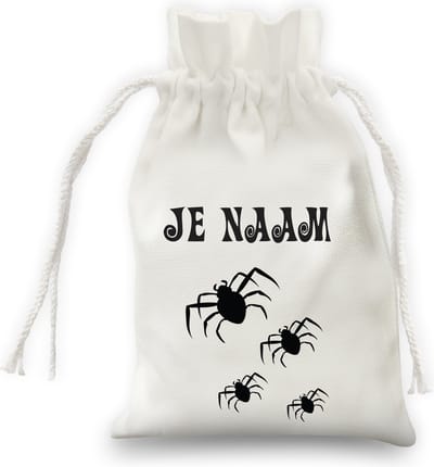 Halloween Zakje Spinen met Naam - Snoepzakjes - Uitdeelzakjes - Halloween custom - Halloween Zakjes