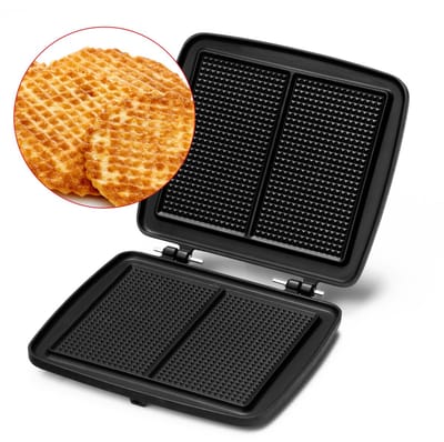 Frifri FM0024 Vervangplaat Wafelijzer | Gaufrettes Boterwafeltjes | Gegoten Aluminium | 16x28 Gaten | Vaatwasmachinebestendig | BPA vrij | 2 Jaar Garantie