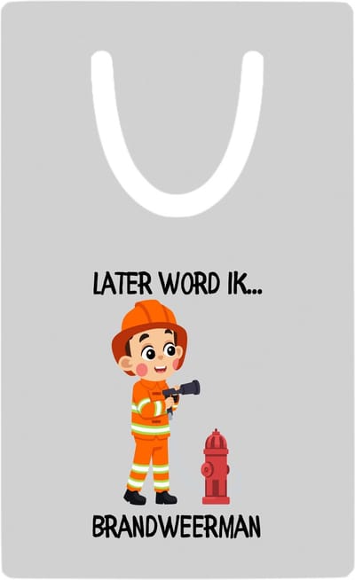Hacebo® - Later word ik brandweerman metalen boekenlegger - Brandweer - Brandweermannen - Hulpverlener - cadeau voor een brandweerman - firefighter Bladwijzer boekenleggers - 7.6 cm x 5cm