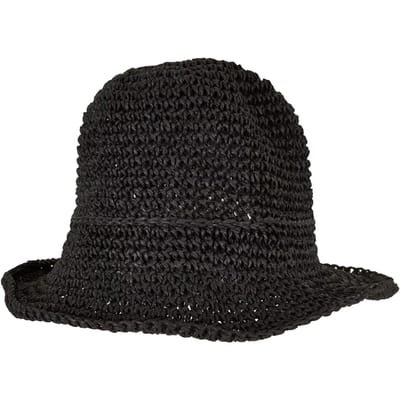 Urban Classics - Braid Bast Bucket hat / Vissershoed - Zwart