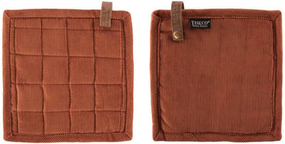 Tiseco Velmar Pannenlap - 2 Stuks - 20 x 20cm - Cognac