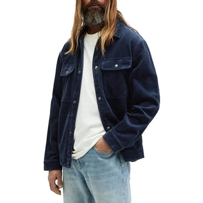 AllSaints Castleford Shirt Starry Blue Maat: S | Casual Overhemden Outlet | Heren | Blauw