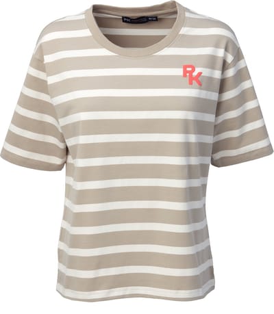 PK International - T-shirt - Grijs - Feather - Ademend - Loose Fit - Streepjes - Dalmore - Cotton -158