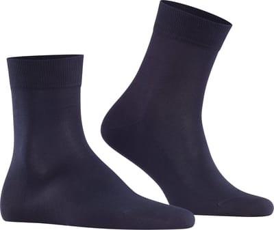 FALKE Tiago fijn lichte glans fil d'Ecosse katoen sokken heren blauw - maat 43-44
