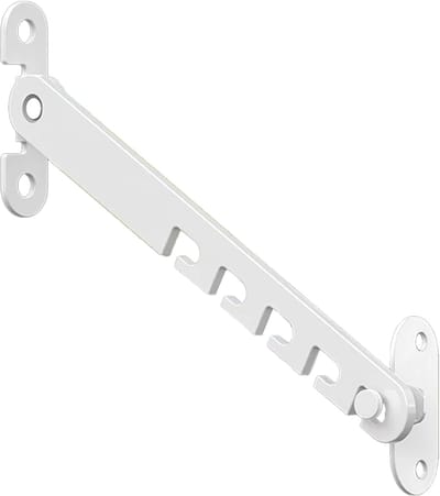 Raamvastzetter en Deurvastzetter 16cm - met Bevestigingsmateriaal - Wit