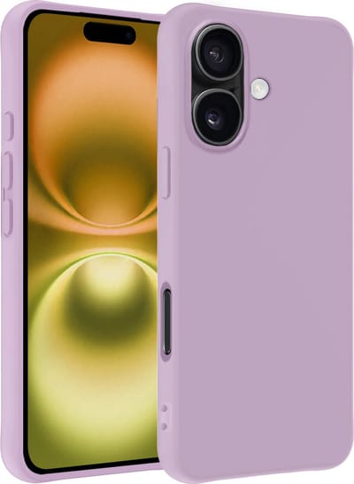 Hoesje - Geschikt voor Apple iPhone 16 - Sterk & Shockproof - Hoes Cover - Siliconen Case - Telefoonhoesjes - Lila