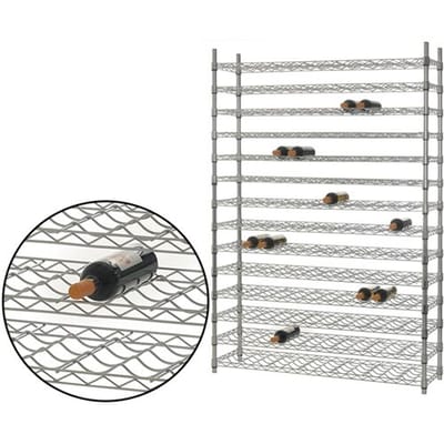 GGM Gastro Weinregal für 168 Flaschen - Edelstahl verchromt Zilver