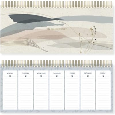 Soft Scenes deskplanner - 30x13cm - spiraal - 80 grams FSC - 120 pagina's - K-PM01710018