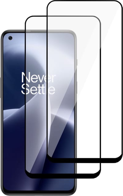 2x Geschikt voor OnePlus Nord 2T 5G Screenprotector - Gehard Glas Geschikt voor OnePlus Nord 2T 5G Full Screen Protector