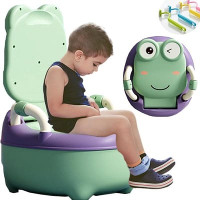 Potty Toddler Zindelijkheidstraining Toiletbril - Toilet voor jongens en meisjes met spatbescherming - Leuk kindertoilet met 1 borstel - Moedige oefening voor baby's Potty Toddler
