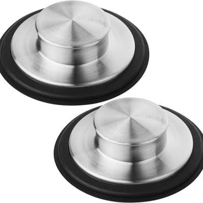 2 Stuks Keukenzeef & Afvoerstop Roestvrij Staal voor Standaard 8cm Spoelbak