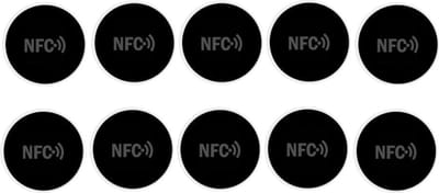 NFC Tags ZWART set 10 stuks