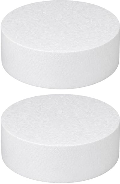 Piepschuim vormen - cirkel - 2x - D15 x 4 cm - styropor hobby / DIY vorm - basis knutselfiguren