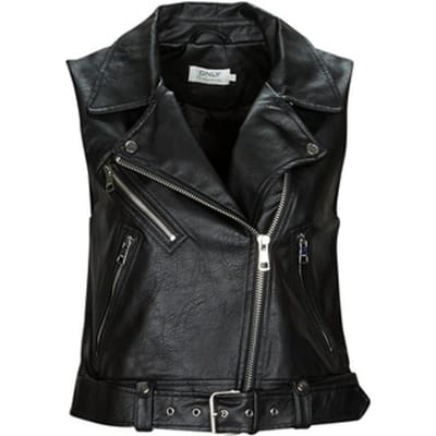 ONLY ONLVERA FAUX LEATHER WAISTCOAT OTW NOOS Dames Biker - Maat XS