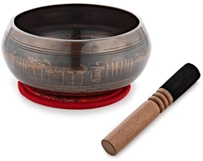 Gear4music Life 17,5 cm versierde messing klankschaal, 1500g