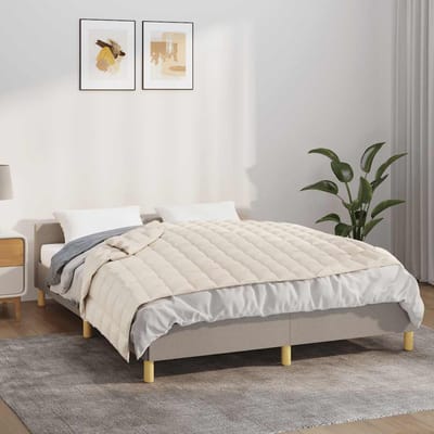 vidaXL - Verzwaringsdeken - 138x200 - cm - 6 - kg - stof - lichtcrèmekleurig