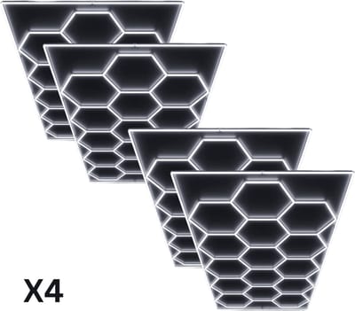 DITA Hexagon LED Verlichting 4x - Hexagon LED Lamp - Kapper verlichting - Hexagon Led Panelen - Garage Verlichting - Auto Verlichting - Vervormbare Wandpanelen - Salon verlichting - Detail Verlichting Dita