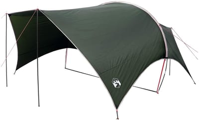 vidaXL - Campingzeil - waterbestendig - Leger - Groen - 550 - x - 400 - x - 230 - cm
