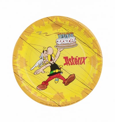 CHAKS - 8 Asterix kleine papieren bordjes 18 cm