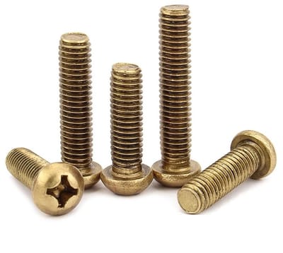 Koperen Schroeven met Ronde Kop M3x20mm, 40 Stuks - Ideaal voor Meubelmontage en Klussen