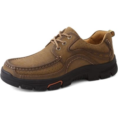 Buitensport en Casual Waterdichte Anti-Slip Wandelschoenen Herfst Bergklimmen Wandelen Leren Schoenen Echt Leer plus Maat 46 Herenschoenen 46