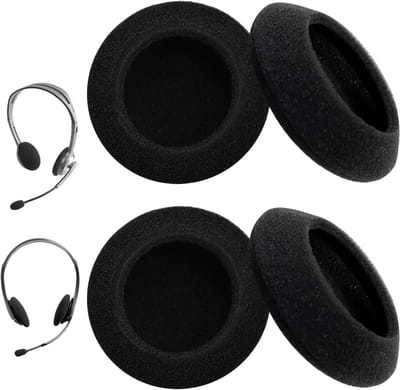 Comfortabele Oorkussens voor Hoofdtelefoon - Ademend Schuimrubber met Effectieve Geluiddemping (2 Paar, Zwart, 5cm)