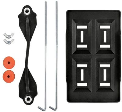 Accubak Houder - Batterij Klem - Voertuig Stabilisatie - Verstelbaar Klemsysteem - 29-35.5 cm - Zwart