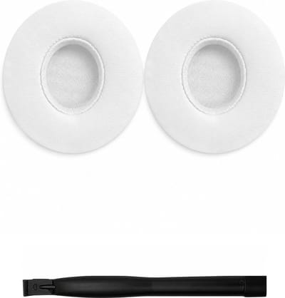 Set Oorkussens voor Beats Koptelefoon - Solo 2 / Solo 3 Wireless Oorkussen - Solo 2 Wireless / Solo 3 Wireless - Kunstleer met Traagschuim - Wit