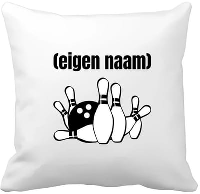 Akyol - bowlen kegels met eigen naam Kussen hoes - Bowlen - ieman die graag bowlt - sport - kegel - bal - verjaardag cadeau - kado - 40 bij 40 cm