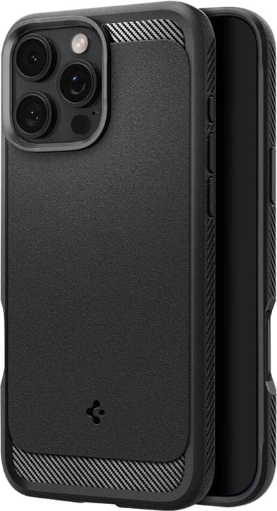 Spigen Rugged Armor MagFit - Hoesje Geschikt voor Apple iPhone 16 Pro - Back Cover Compatibel met MagSafe - Air Cushion - Zwart