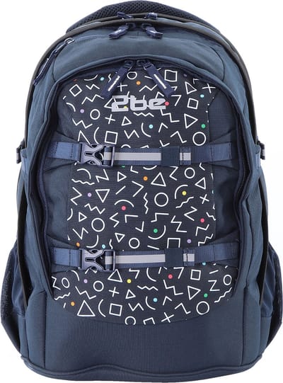 2be Ergonomisch Schoolrugzak met 15 inch laptopvak - Marineblauw - Marineblauw