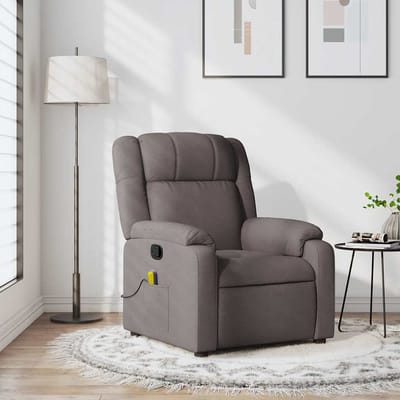 vidaXL - Massagestoel - verstelbaar - stof - taupe