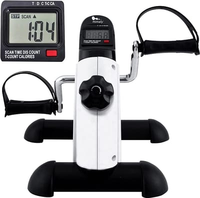 Mini Hometrainer - Arm en Beentrainer - Thuis Bewegen - Instelbare Weerstand - 43 x 32 x 20 cm - Zwart