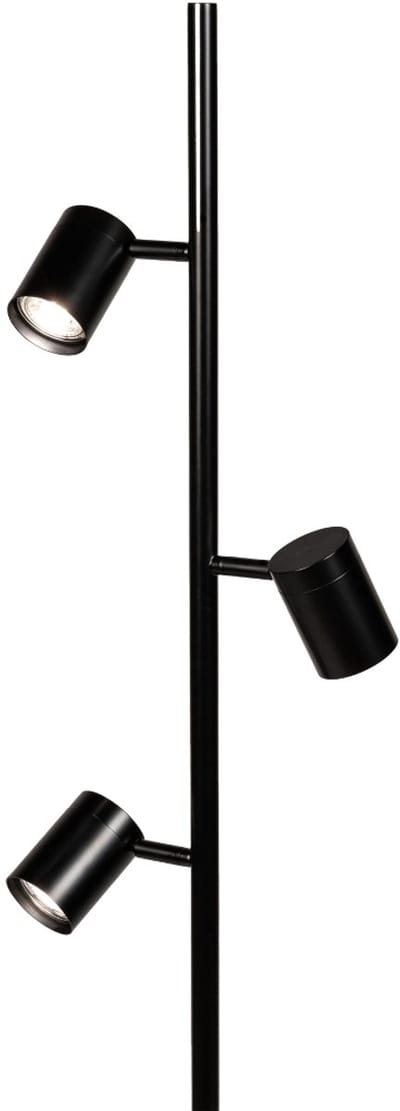Lumidora Vloerlamp 75580 - DEIA - 3 Lichts - GU10 - Zwart - Metaal