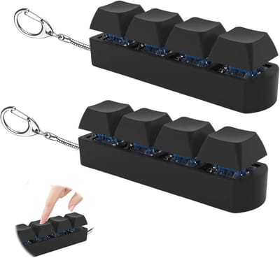 2 Stuks Toetsenbord Fidget Speelgoed, Klikkende Knoppen Sensorisch Speelgoed, Draagbaar Anti-Stress Gadget met Sleutelhanger, Angstverlichtend Accessoire voor Kantoor, Thuis en Dagelijks Gebruik