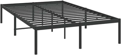 Bedframe Metaal - Ledikant Metalen Bodem - Slaapkamer Inrichting - Robuuste Constructie - 120x200 cm - Zwart