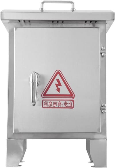 Elektrische meterkast, vloerstaande roestvrijstalen elektrische behuizing met handgreep en slot, verkrijgbaar in verschillende maten, 25x16x35cm