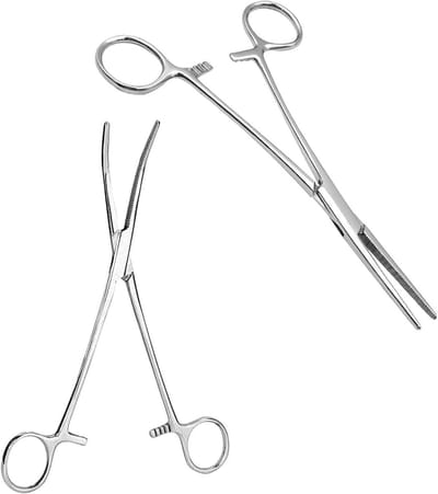 Set van 2 RVS Klemmen en Haakverwijderingsgereedschap voor Huisdieren, 12.5 cm, Perfect voor Verzorging en Hobbygebruik
