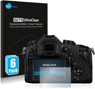 Savvies - Screenprotector voor Panasonic Lumix DMC-FZ1000 - Folie Beschermfolie transparant 6 Stuks