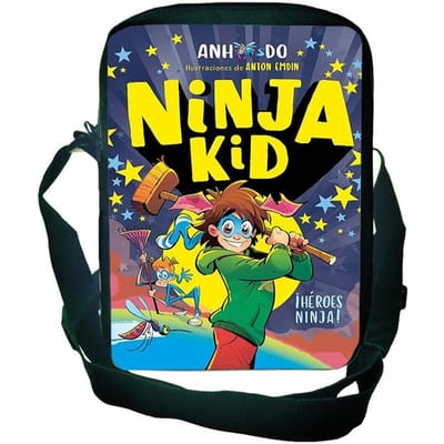 NINJA KIDZ Spelpatroon Schoudertas Studenten Uitje Sporttas Jongen Meisje Crossbody Tas Polyester Telefoontas Kleine Portemonnee NINJA KIDZ Crossbody